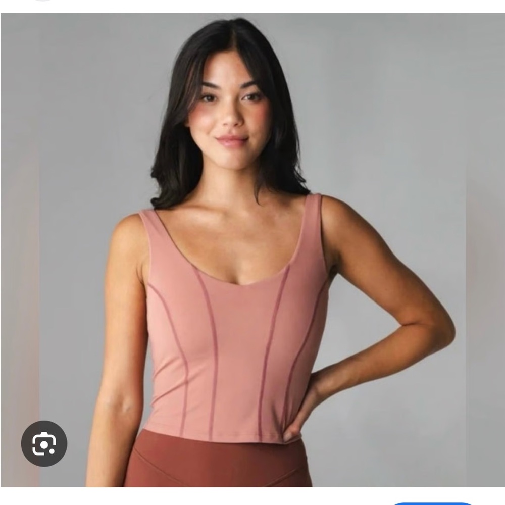 Vitality Cloud Corset Tank in Terracotta